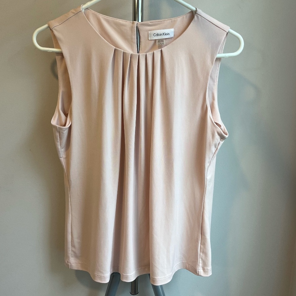 Light Pink Calvin Klein Sleeveless Blouse (L)